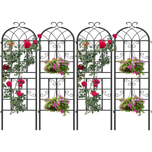 YITAHOME Garden Trellis Garden Fencing for Climbing Plants 4 Pack Decorative Plant Trellis Vegetables and Flower Trellis for Outdoor Patio-19.7×70.9 inches