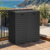 YITAHOME Outdoor Resin-Based Dual Compartment Trash Bins, 62 Gallon Capacity, Easy-to-Clean Hideaway Garbage Cans with Lid and Drip Tray (Black)