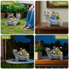 AXEN Solar Garden Outdoor Statues Turtle with Succulent and 7 LED Lights, Outdoor Decorations for Garden Patio Lawn Balcony Yard, Unique Housewarming Gifts
