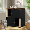 Cat Litter Box Enclosure for 2 Cats, Litter Box Enclosure with Double Room, Hidden Enclosed Cat Litter Box Furniture with Scratch Posts and Double-Layer Litter Mats Black