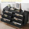 DWVO 6 Drawer Dresser with Fluted Panel, 47.2