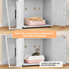 IDEALHOUSE Villa Litter Box Enclosure With Platform, Double Layer Hidden Furniture, Indoor Modern Cat Washroom, House With Ladder, 33.5