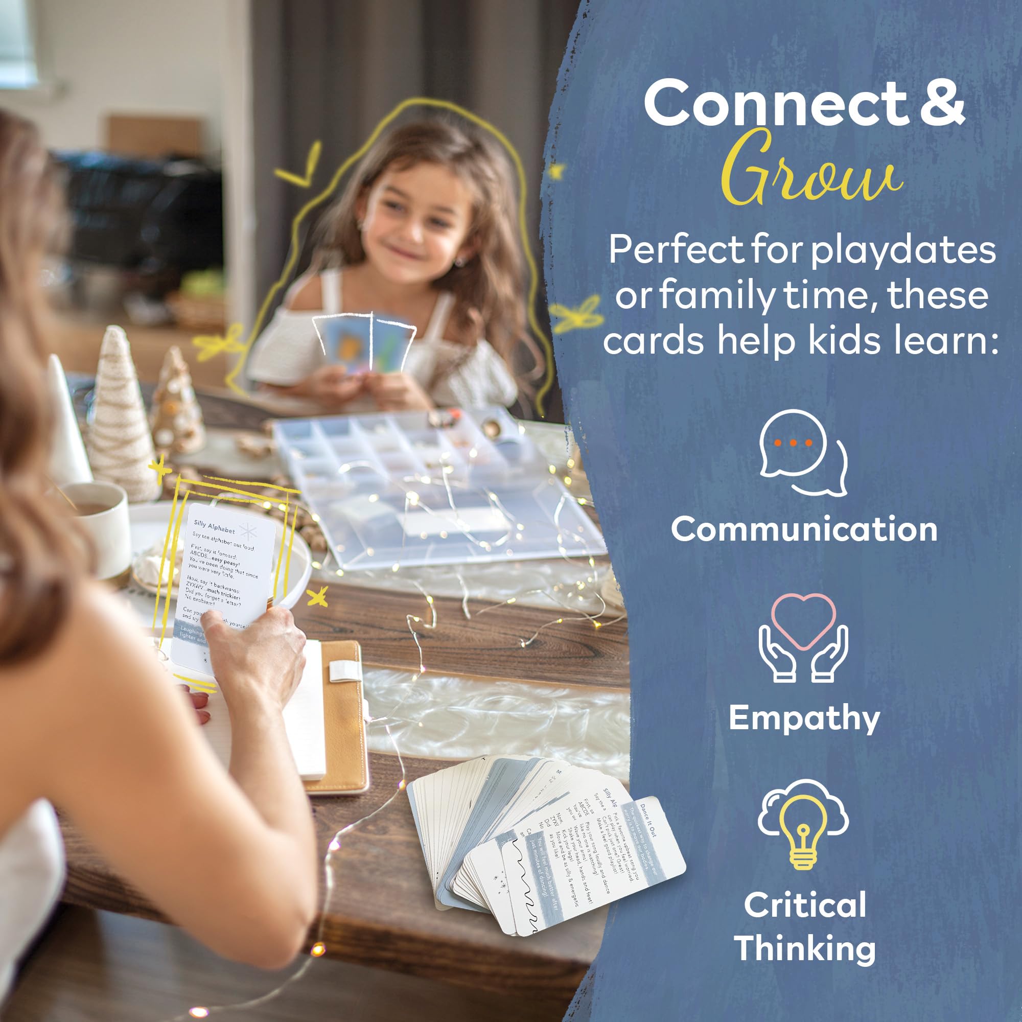 Worry Less Kids Deck - Emotional Regulation Tools for Kids, 52 Therapy Cards with Affirmations & Coping Skills, Helps Children Talk About Feelings, Ideal Tools for Health Therapists