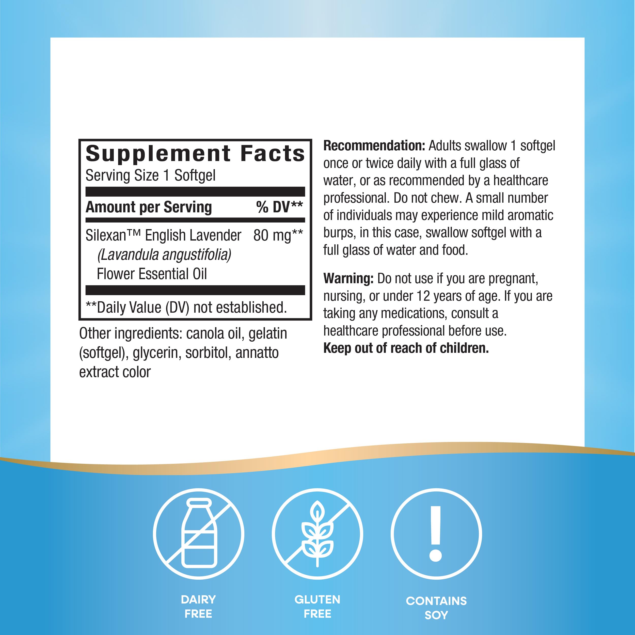 Nature's Way CalmAid, Helps Manage Stress and Tension, Clinically Studied Lavender, Non-Drowsy, 90 Softgels
