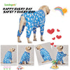 LovinPet Large Dog Pjs, UV Protection, Pet Anxiety Relief Onesies, Lightweight Stretchy, Blue Shark Print, Undershirt for Dog Sweaters and Coats, Large Breed Husky Pajamas, Pet PJ's/XXL