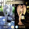 VChymm Solar Angel Outdoor Garden Decor Statues – 13.2 inches Solar Outdoor Sculptures for Outside Yard Art Patio Balcony Front Lawn Ornaments Gifts for Mom Grandma Women