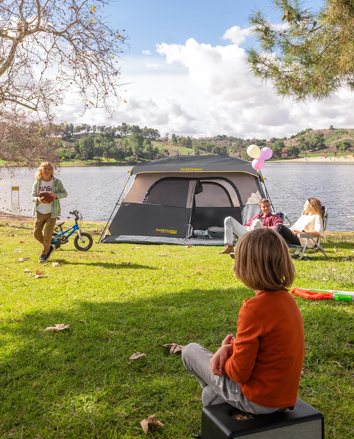FanttikOutdoor Zeta C6 Pro Max Instant Cabin Tent 6 Person Camping Tent Setup in 60 Seconds with Rainfly & Windproof Portable with Carry Bag for Family Camping & Hiking, Upgraded Ventilation, Khaki