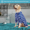 LovinPet Large Dog PJS Clothes: Wound Care/Post Surgery Mastiff Shirt, Lightweight Stretchy Knit Dog Pajamas, Mermaids & Unicorns Blue and White Print, Mastiff Pajamas, Pet PJ's/L