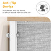 DWVO 9 Drawer Dresser, Light Gray Fabric Storage Tower, Tall Organizer Unit for Room, Living Room, Hallway, Closets - Sturdy Steel Frame, Wooden Top & Easy Pull Bins
