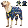 LovinPet Big Dog Pajamas for Large Dogs/Prehistoric Adventure Dinosaur Navy Print/Lightweight Stretchy Knit Pullover Dog Clothes/Large Dog Onesie, Pet Pajamas for Dogs, Pet PJ's/L