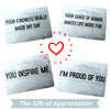 Better Me Love Bombs Kindness Cards – 111 Appreciation & Gratitude Cards, Love Notes for Him & Her, Just Because Gifts, Perfect for Valentine's Day (White & Gold)