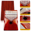 Kalimba Thumb Piano,YUNDIE Portable 17 Keys Mbira Finger Piano with Tune Hammer and Study Instruction,Musical Instruments Gift for Adult Beginners Professional(Brownish Red) (17 Keys)