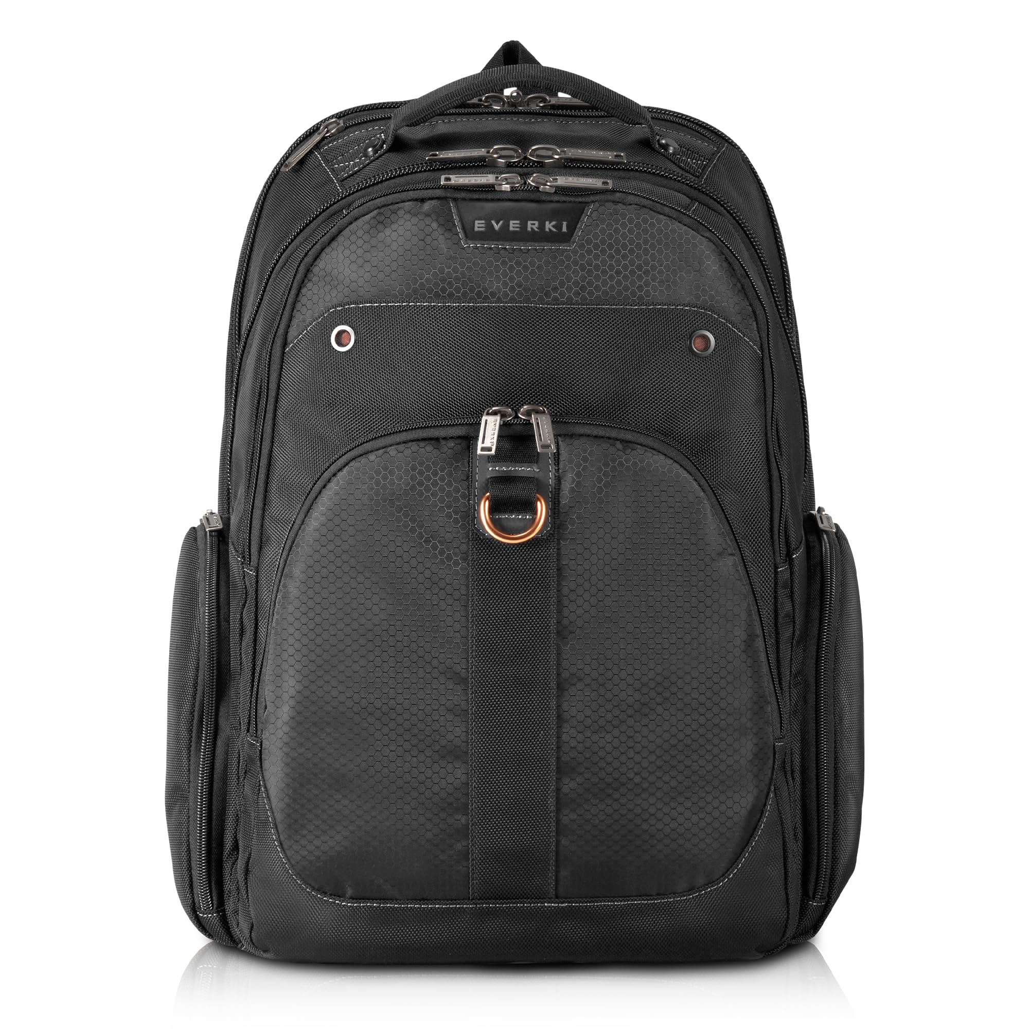 EVERKI 32L Atlas Business Laptop Backpack – Adjustable Compartment for Work, Travel-Friendly Business & Office Backpack for Men & Women, College, Durable Computer Bag, Fits 13"-17.3", Black