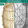 YITAHOME Rocking Egg Chair for Outdoor, Oversized Patio Rocking Basket Chair with 400lbs Capacity, All-Weather Wicker Egg Lounger Chair for Outside Indoor (Beige)