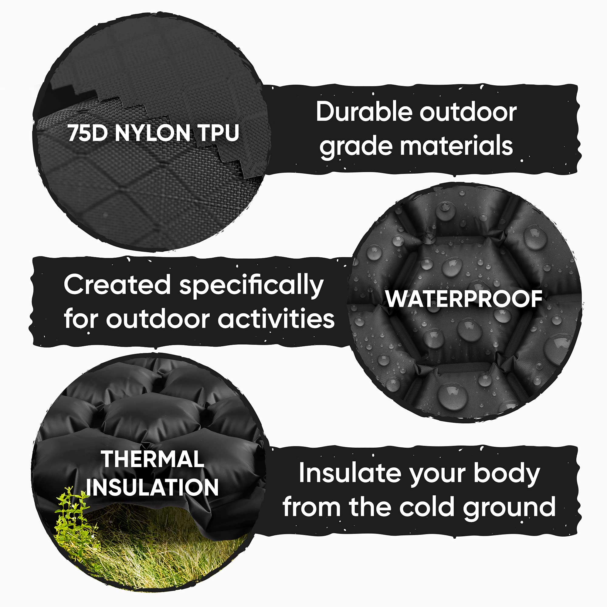 POWERLIX Ultralight Sleeping Pad for Camping with Inflating Bag– Compact Lightweight Camping Mat, Outdoor Backpacking Hiking Traveling Airpad Camping Air Mattress Sleeping Mat