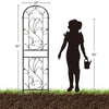YITAHOME 2 Pack 87x20in Trellises for Cllimbing Plants, Roses, Vegetables, Vines, Flowers, Black Metal Coated Rustproof Garden Trellis for Outdoor Patio