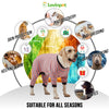 LovinPet Large Dog Pajamas, Cotton Multicolor Stripe Big Dog Shirt, Stop Shedding for Dogs, Full Body Dog Onesie, Pet Pajamas for Dogs, Pet PJ's, 3XL