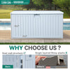 YITAHOME 230 Gallon Double-Wall Deck Box with Divider & Side Handles, Outdoor Large Storage for Patio Furniture Cushions, Garden Pool Accessories, Water Resistant & Lockable