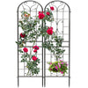 YITAHOME 2 Pack 87x20in Garden Arch Trellises for Supporting Climbing Plants, Roses, Vegetables, Vines, Flowers, Black Metal Garden Trellis for Outdoor Patio
