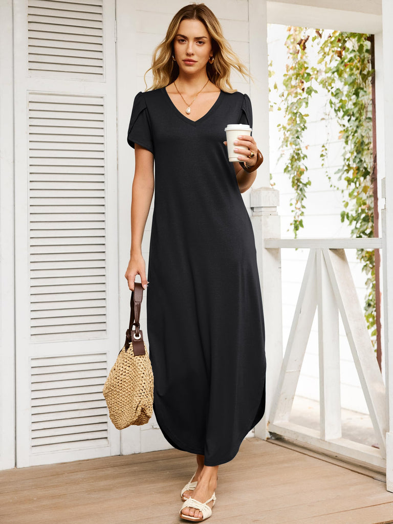 misses summer maxi dresses PRETTYGARDEN Womens Summer Strapless Maxi Dresses Ruffle Tube Asymmetr