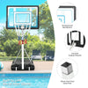 YITAHOME Basketball Hoop, 4.1-5.7ft Portable Basketball Hoop Outdoor, Easy Adjustable Pool Basketball Hoops & Goals for Indoor or Outdoor