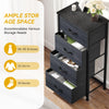 DWVO 4 Drawers Dresser, Dresser for Bedroom, Fabric Storage Tower, Chest of Drawers, Organizer Unit for Closets, Living Room, Sturdy Steel Frame, Wooden Top, Easy Pull Fabric Bins