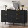 DWVO 6 Drawer Dresser with Fluted Panel, 47.2