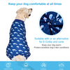 LovinPet Large Dog Outfit, Dog Onesie for Surgery, Large Breed Dog Pajamas, Lightweight Navy Whale Print, Pet Pajamas for Dogs, UV Protection Shirt for Dogs, Pitbull Clothes,Blue, L