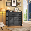 DWVO 7 Drawers Dresser, Organizer Unit for Bedroom, Fabric Dresser Storage Tower for Hallway, Entryway, Closets, Sturdy Steel Frame, Wooden Top