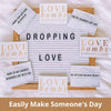 Better Me Love Bombs Kindness Cards – 111 Appreciation & Gratitude Cards, Love Notes for Him & Her, Just Because Gifts, Perfect for Valentine's Day (White & Gold)
