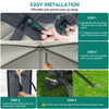 YITAHOME 11.5x11.5ft Camping Gazebo, Portable Pop Up Canopy Outdoor Screen Tent 6 Sided with Mesh Windows and Carry Bag for Camping, Picnic, Backyard Party Outside Activities, Gray