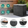 YITAHOME 30 Gallon Outdoor Storage Box, Water Resistant Resin Deck Box, Indoor Outdoor Lockable Storage Container for Patio, Garden, Cushions, Tools, Equipment