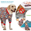 LovinPet Large Dog Pajamas: Large Breed Pitbull/Boxer/Labrador/Doberman, Lightweight Onesie,Space-Travel Grey Print,Post Surgery Shirt,UV Protection,Pet Anxiety Relief,Wound Care BOR Big Dog/Medium