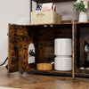 GarveeLife Large Litter Box Enclosure with Shelves and Doors, 52'' Litter Box Bookshelf Cat Box Furniture for Most of Litter Box Hidden Kitty Cat Litter Box Enclosure Cabinet with Scratch Pad Brown
