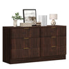DWVO Fluted 6 Drawer Dressers, 47.5