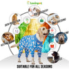 LovinPet Large Dog Pjs, UV Protection, Pet Anxiety Relief Onesies, Lightweight Stretchy, Blue Shark Print, Undershirt for Dog Sweaters and Coats, Large Breed Husky Pajamas, Pet PJ's/XXL