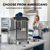 Super Automatic Espresso Machine 20 Bar With Milk Frother, Fully Automatic Bean to Cup Espresso Cappuccino and Latte Iced Coffee Maker Built-In Burr Grinder, Milk Container, Intuitive Touch Display