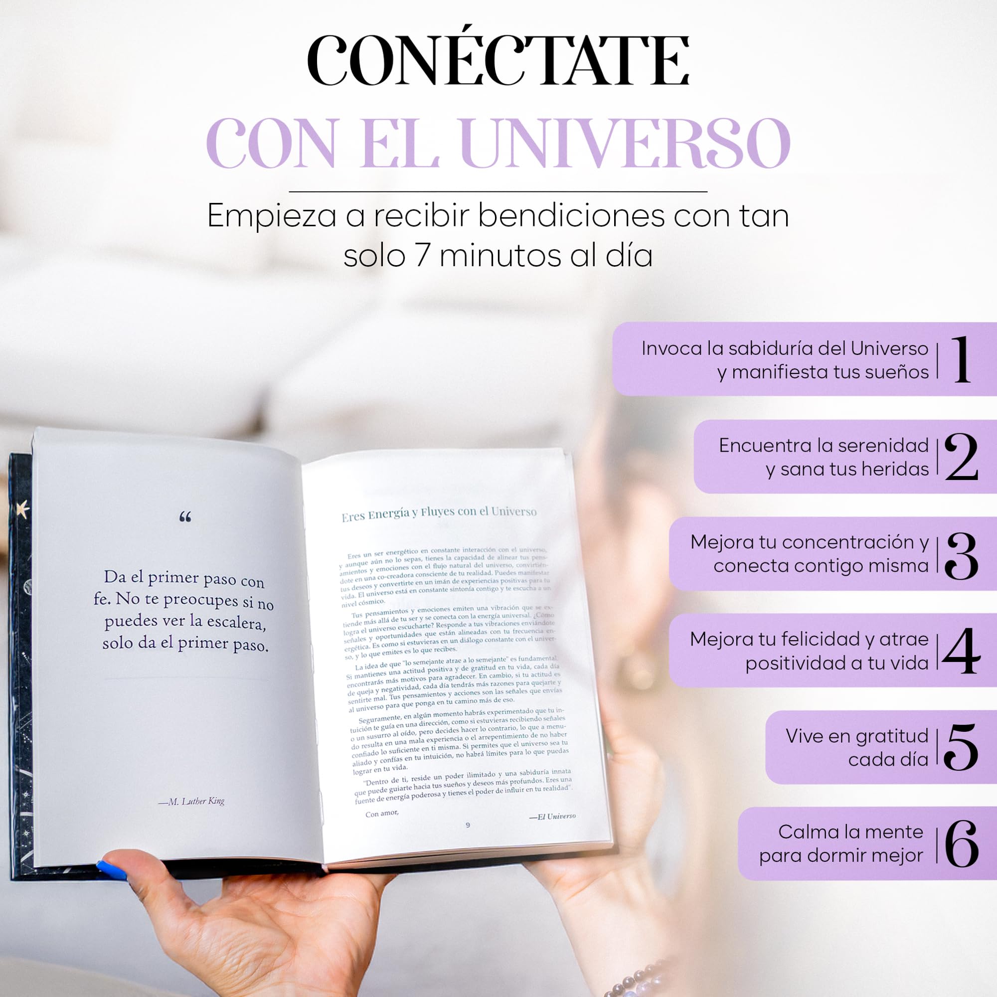 Gratitude and Manifestation Journal for Women - Dialogues with the Universe for Wellness with Positive Affirmations - Mindfulness without Anxiety 90 Days to the Life of your Dreams SPANISH VERSION