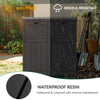 YITAHOME 76 Gallon Dual Compartment Outdoor Trash Can, Resin-Based with Layered Lid and Drip Tray, Waterproof Garbage Bin Black