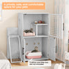 IDEALHOUSE Villa Litter Box Enclosure With Platform, Double Layer Hidden Furniture, Indoor Modern Cat Washroom, House With Ladder, 33.5