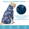 LovinPet Boxer Dogs Onesie Pajamas - UV Protection&Wound Care, Anxiety Relief, Lightweight Stretchy Fabric, Reflective Stripe, Coral Tree Print, Post Surgery Clothes, Pet PJ's /2XL