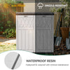 YITAHOME 76 Gallon Dual Compartment Outdoor Trash Can, Resin-Based with Layered Lid and Drip Tray, Waterproof Garbage Bin, Black + White
