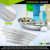 Cynamed Set of 5 Thumb Tweezer Multipurpose Forceps 5-12in. Blunt Serrated Tips Stainless Steel