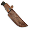WARIVO Bushcraft Knife - Full Tang D2 Steel Fixed-Blade with Leather Sheath - Skinning & Camping Survival Knife