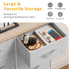 DWVO 9 Drawer Dresser, Light Gray Fabric Storage Tower, Tall Organizer Unit for Room, Living Room, Hallway, Closets - Sturdy Steel Frame, Wooden Top & Easy Pull Bins