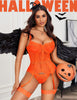 Avidlove Lingerie for Women Lace Corset and Panty Outfits Garter Lingerie Sets Orange L