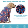 LovinPet Pit Bull Pajamas Large Dogs PJS - Tiger Garden Blue and Pink Print/Lightweight Stretchy Knit Big Dog Pullover Jammies, Large Breed Dog Pajamas, Pet PJ's /3XL
