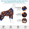 LovinPet Full Onesie for Large Dog, Lightweight Stretchy Fabric, Woodland Musicians Black Print, Pet Pajamas for Dogs, UV Protection, Lage Breed Dog Jammies, Pet PJ's, Pitbull Clothes, 2XL