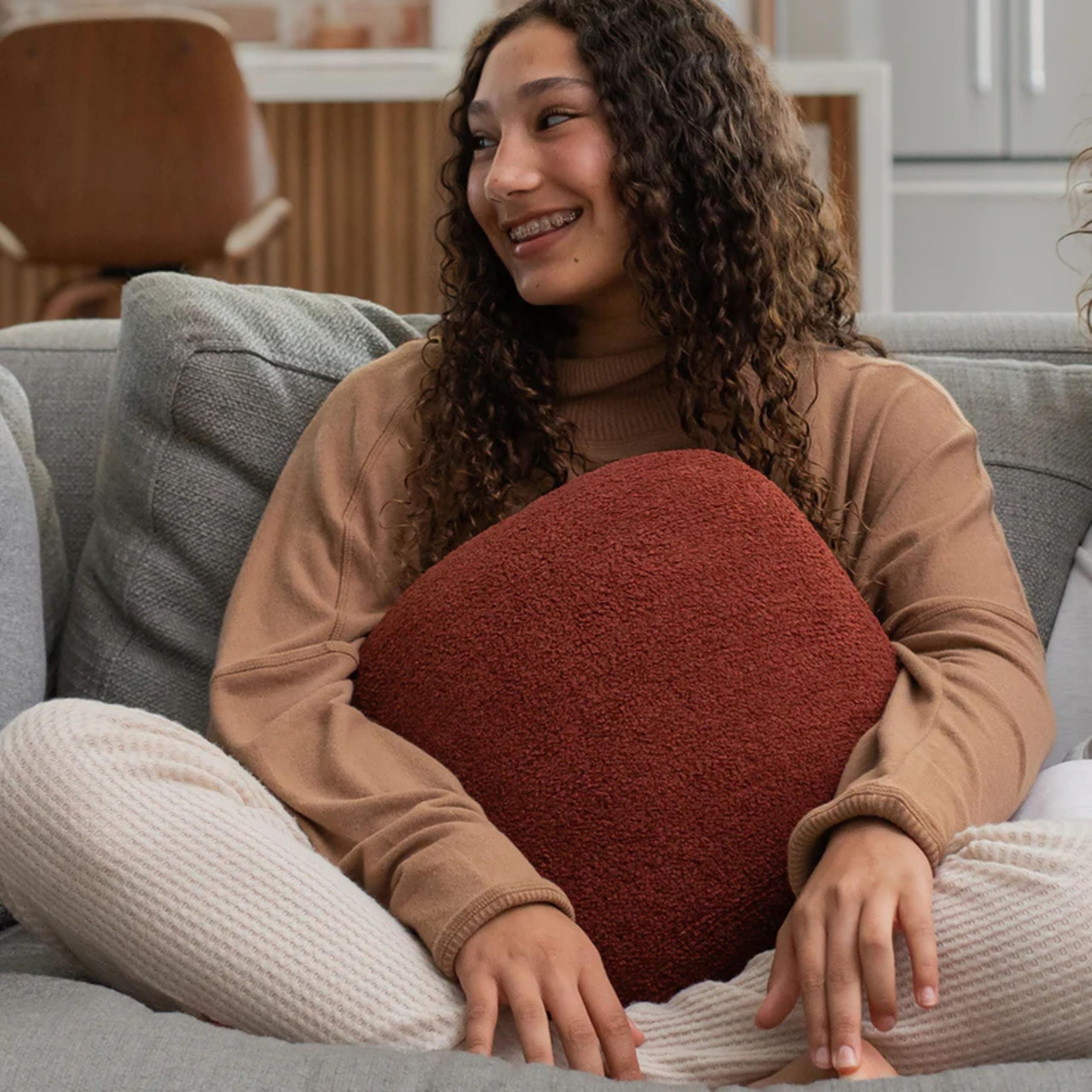 Quiet Mind Weighted Pillow for Adults 6 Lbs - Get Better Sleep - Sustainably Made and Chemical Free - Machine Washable (Small, Chili Oil)