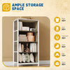 DWVO Dresser with 4 Drawers - Fabric Storage Tower, Organizer Unit for Bedroom, Hallway, Hallway, Closets - Sturdy Steel Frame, Wooden Top & Easy Pull Fabric Bins
